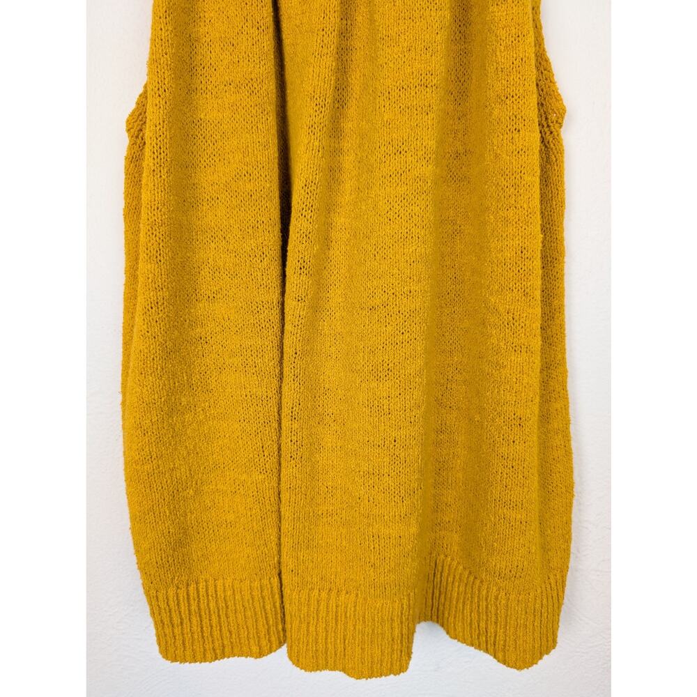 Madewell Top Gathered Sweater Tank Boho Spring Summer Mustard Yellow Size M - Picture 7 of 10